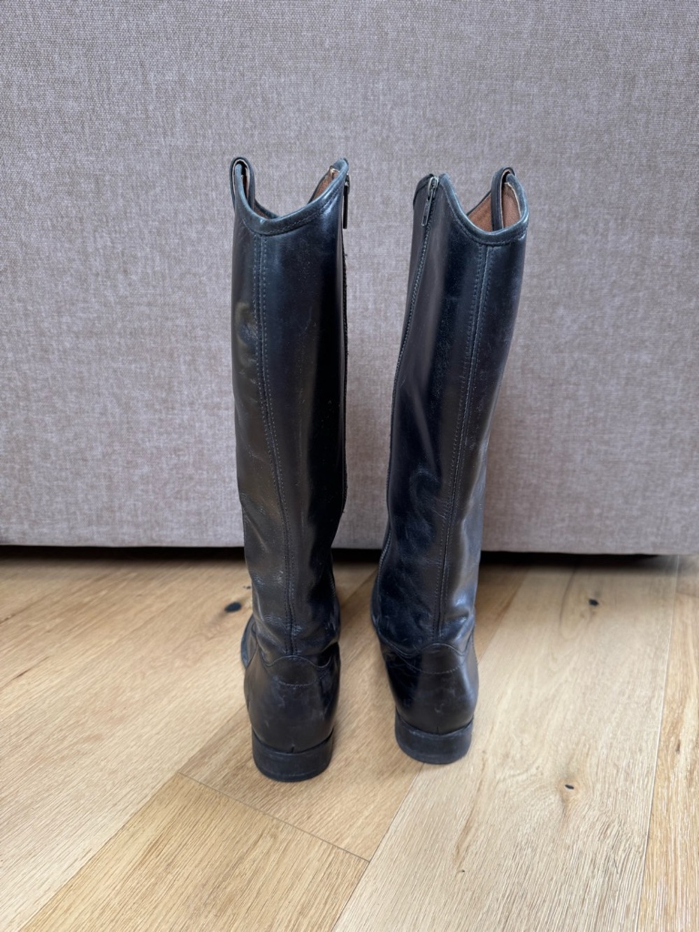 Frye Black Leather Knee-High Boots - Picture 5 of 7